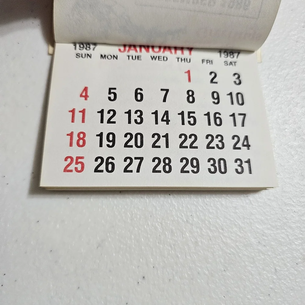 Vintage 1987 Pioneer Seed Calendar Paper Promo Farm Wall Decor